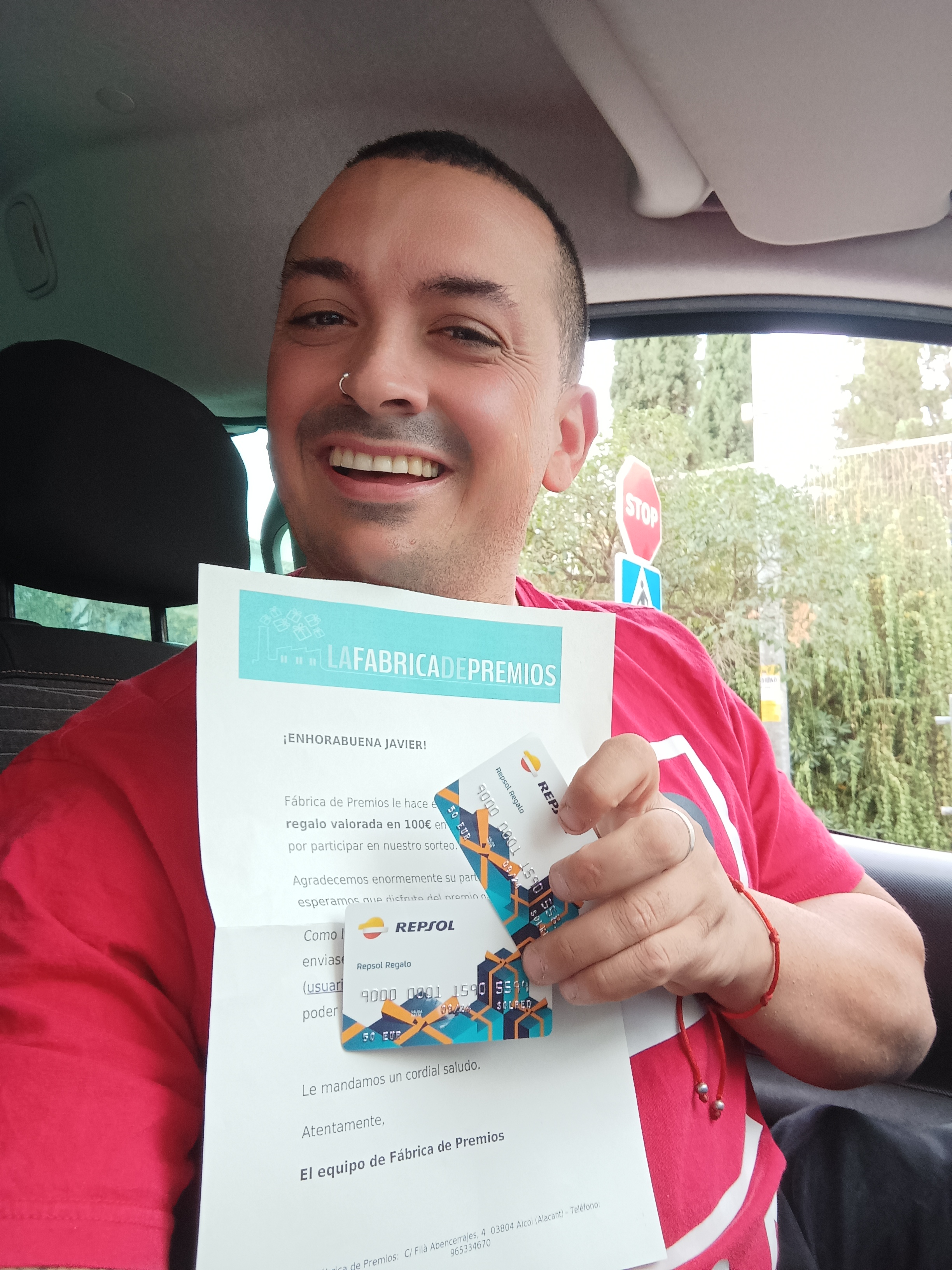 Javier – GRANADA Ganador de una tarjeta regalo de 100€