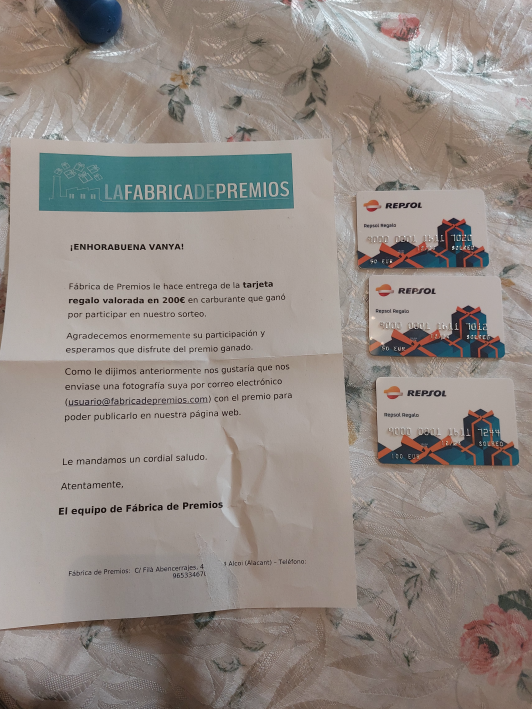 Vanya – JUMILLA (Murcia) Ganadora de una tarjeta regalo de 200€