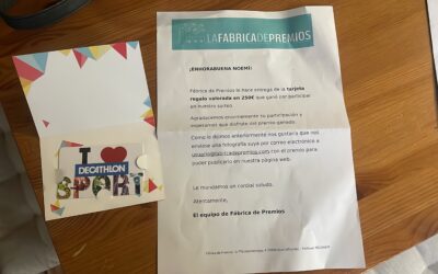 Noemí – FORTUNA (Murcia) Ganadora de una tarjeta regalo de 250€