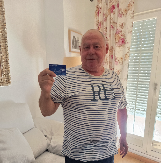 Mariano – HUELVA Ganador de una tarjeta regalo de 495€